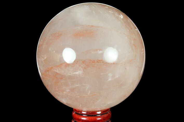 Polished Hematoid (Harlequin) Quartz Sphere - Madagascar #121626
